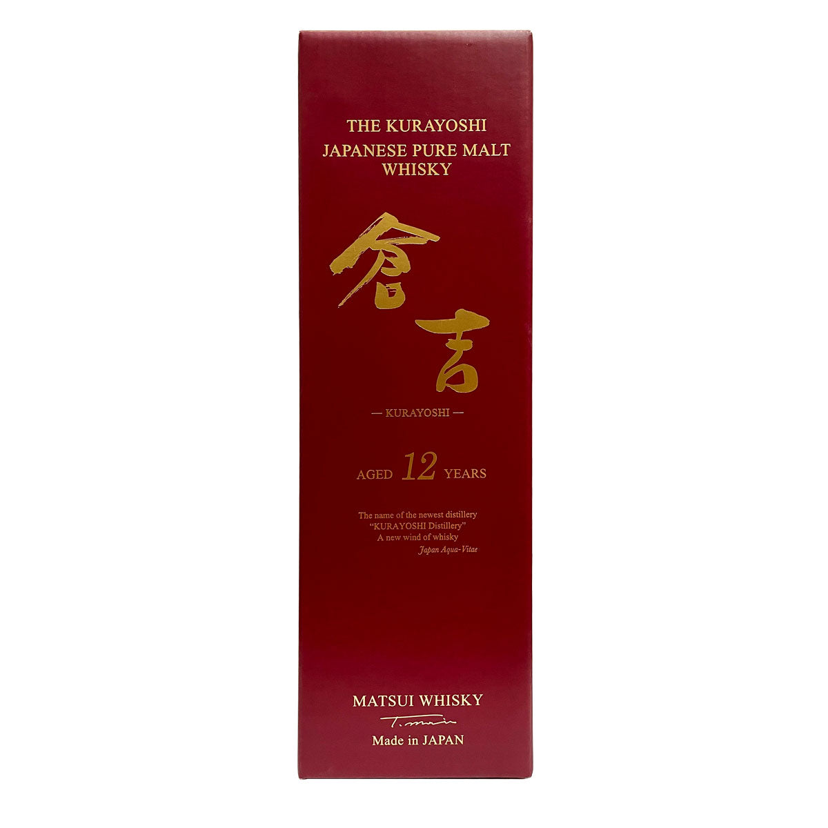 THE KURAYOSHI Japanese Pure Malt Aged 12 Years Whisky