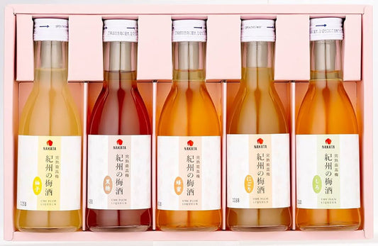 Nakata Kishu Plum Wine Ajiiro 180ml*5 Gift pack